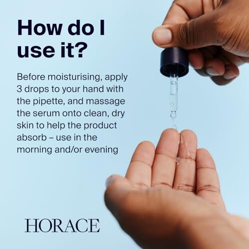HORACE Hyaluronic Acid + Panthenol Face Serum for Men – Advanced Moisturising Facial Treatment for Dry Skin, Dehydration Lines, and Elasticity – Vegan Skincare for All Skin Types – Unscented, 30ml Avelisse