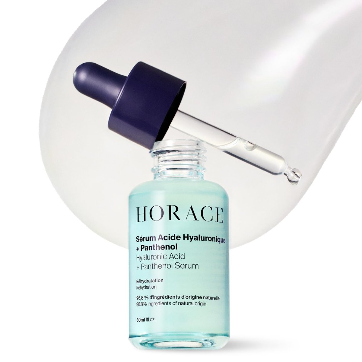 HORACE Hyaluronic Acid + Panthenol Face Serum for Men – Advanced Moisturising Facial Treatment for Dry Skin, Dehydration Lines, and Elasticity – Vegan Skincare for All Skin Types – Unscented, 30ml Avelisse