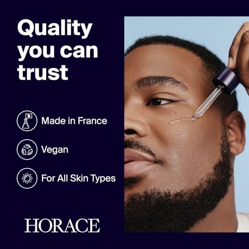 HORACE Hyaluronic Acid + Panthenol Face Serum for Men – Advanced Moisturising Facial Treatment for Dry Skin, Dehydration Lines, and Elasticity – Vegan Skincare for All Skin Types – Unscented, 30ml Avelisse