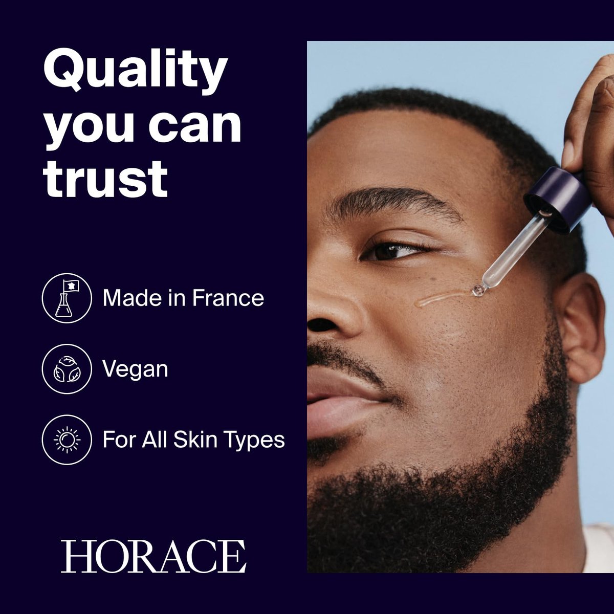 HORACE Hyaluronic Acid + Panthenol Face Serum for Men – Advanced Moisturising Facial Treatment for Dry Skin, Dehydration Lines, and Elasticity – Vegan Skincare for All Skin Types – Unscented, 30ml Avelisse