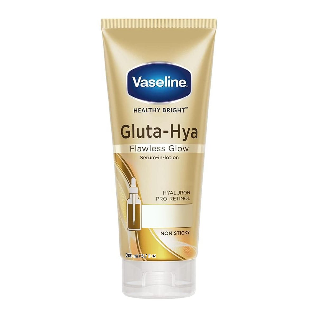 Vaseline Gluta-Hya Serum-In-Lotion, Lightweight Moisturizing Body Lotion, 200 ml / 6.7 fl oz - görsel 1