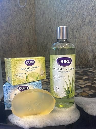 Duru Aloe Vera Glycerin Bar Soap - Vegan Transparent Cleansing Bar, Moisturizing Sensitive Skin Wash for Women and Men, Plant Based - 3 Pack - görsel 11
