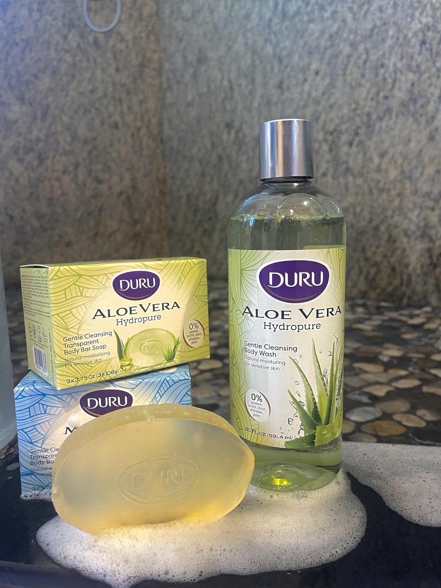 Duru Aloe Vera Glycerin Bar Soap - Vegan Transparent Cleansing Bar, Moisturizing Sensitive Skin Wash for Women and Men, Plant Based - 3 Pack - görsel 12