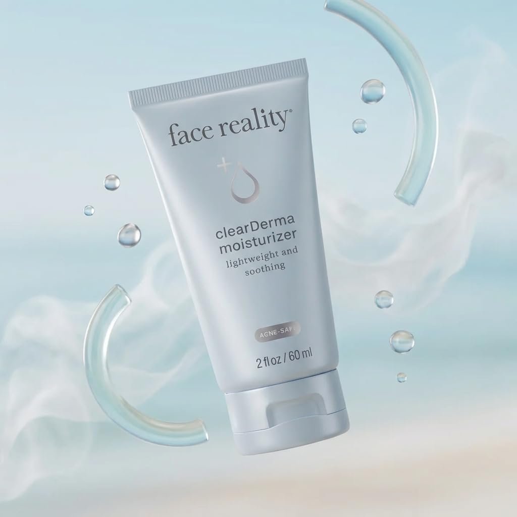 Face Reality Skincare Clearderma Moisturizer - 1 Fl Oz, Oil-Free Hydration for Acne-Prone Skin Avelisse