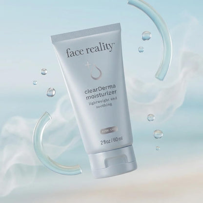 Face Reality Skincare Clearderma Moisturizer - 1 Fl Oz, Oil-Free Hydration for Acne-Prone Skin Avelisse