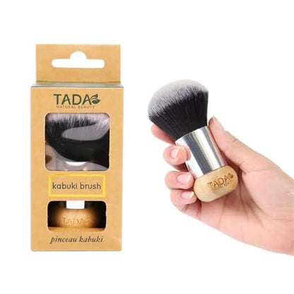 TADA Natural Beauty Kabuki Brush for Foundation, Powder, Blush & Bronzer - Premium Makeup Brush for Liquid, Powder & Cream