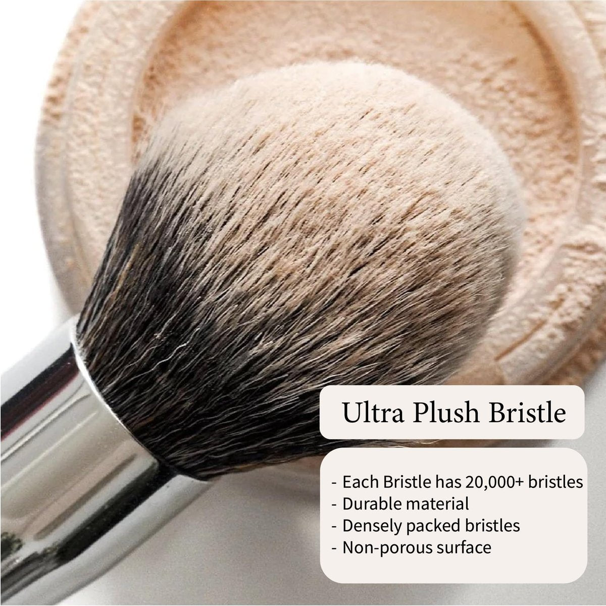 TADA Natural Beauty Kabuki Brush for Foundation, Powder, Blush & Bronzer - Premium Makeup Brush for Liquid, Powder & Cream - görsel 9