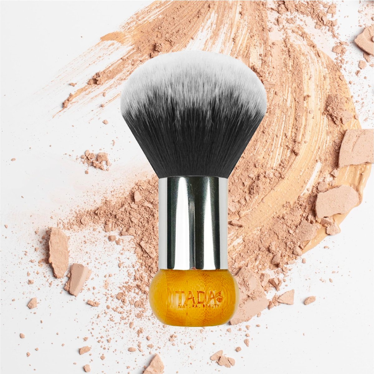 TADA Natural Beauty Kabuki Brush for Foundation, Powder, Blush & Bronzer - Premium Makeup Brush for Liquid, Powder & Cream - görsel 11