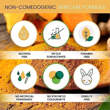 AMVital Turmeric Body Scrub - Handmade Natural Scrub for Body, Face, Hands, and Feet - Suitable for All Skin Types (7.8 oz)