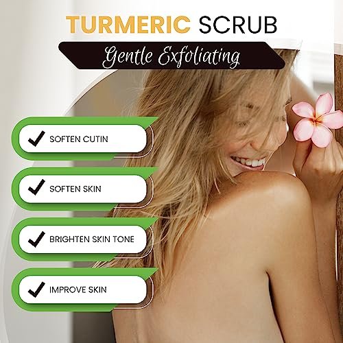 AMVital Turmeric Body Scrub - Handmade Natural Scrub for Body, Face, Hands, and Feet - Suitable for All Skin Types (7.8 oz) - görsel 12