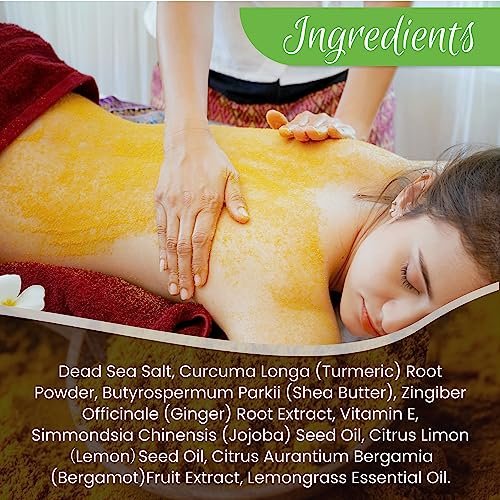 AMVital Turmeric Body Scrub - Handmade Natural Scrub for Body, Face, Hands, and Feet - Suitable for All Skin Types (7.8 oz) - görsel 6