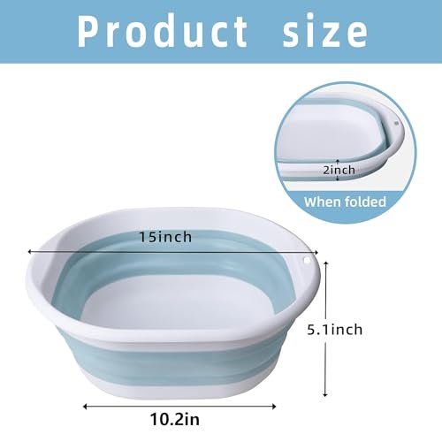 Tlswshsy Portable Pool Foot Bath - Collapsible Pool Foot Wash Basin Tub for Above Ground Swimming Pools Accessories Avelisse
