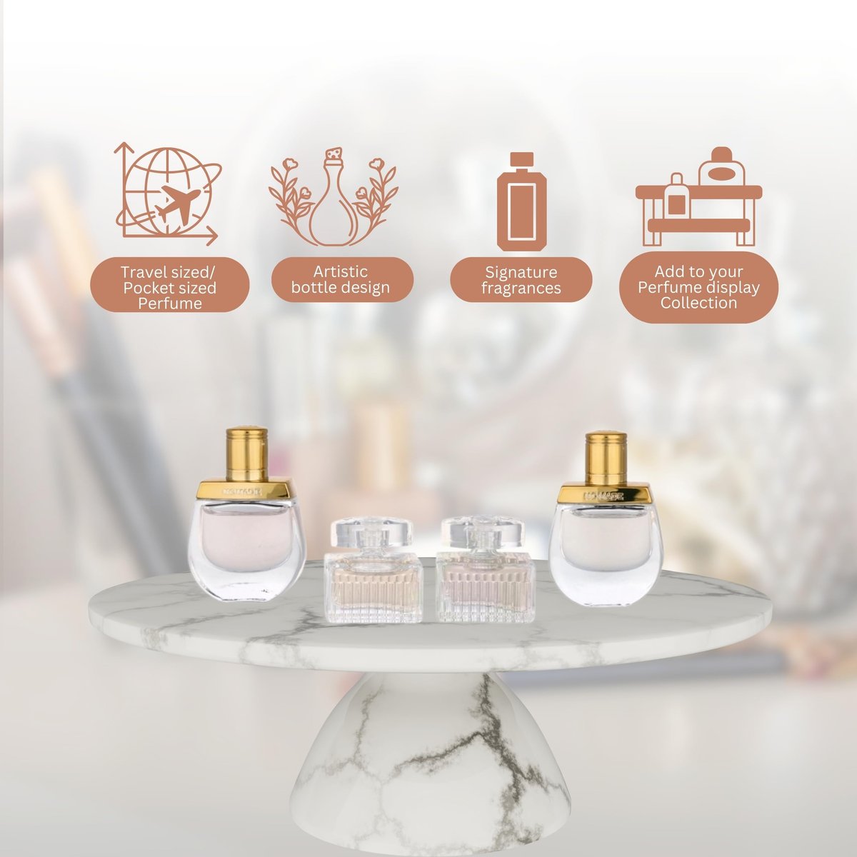 Chloe Perfume for Women Mini Variety Gift Set – 4-Piece Splash Collection, 0.17 Fl Oz Each Avelisse