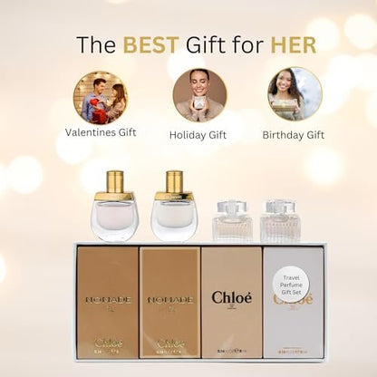 Chloe Perfume for Women Mini Variety Gift Set – 4-Piece Splash Collection, 0.17 Fl Oz Each Avelisse