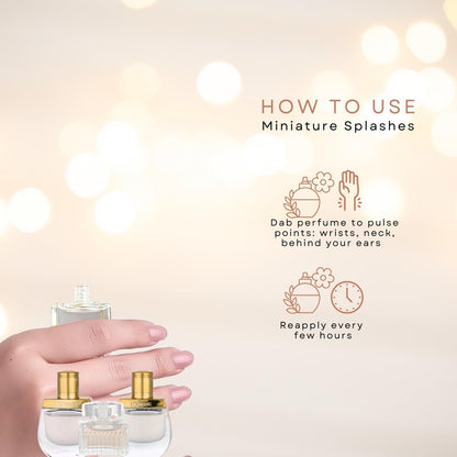 Chloe Perfume for Women Mini Variety Gift Set – 4-Piece Splash Collection, 0.17 Fl Oz Each Avelisse