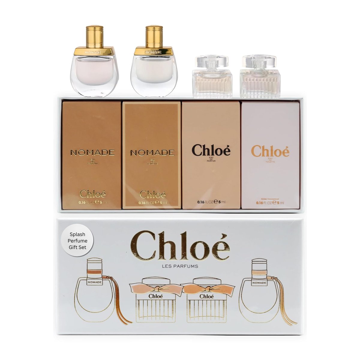 Chloe Perfume for Women Mini Variety Gift Set – 4-Piece Splash Collection, 0.17 Fl Oz Each Avelisse