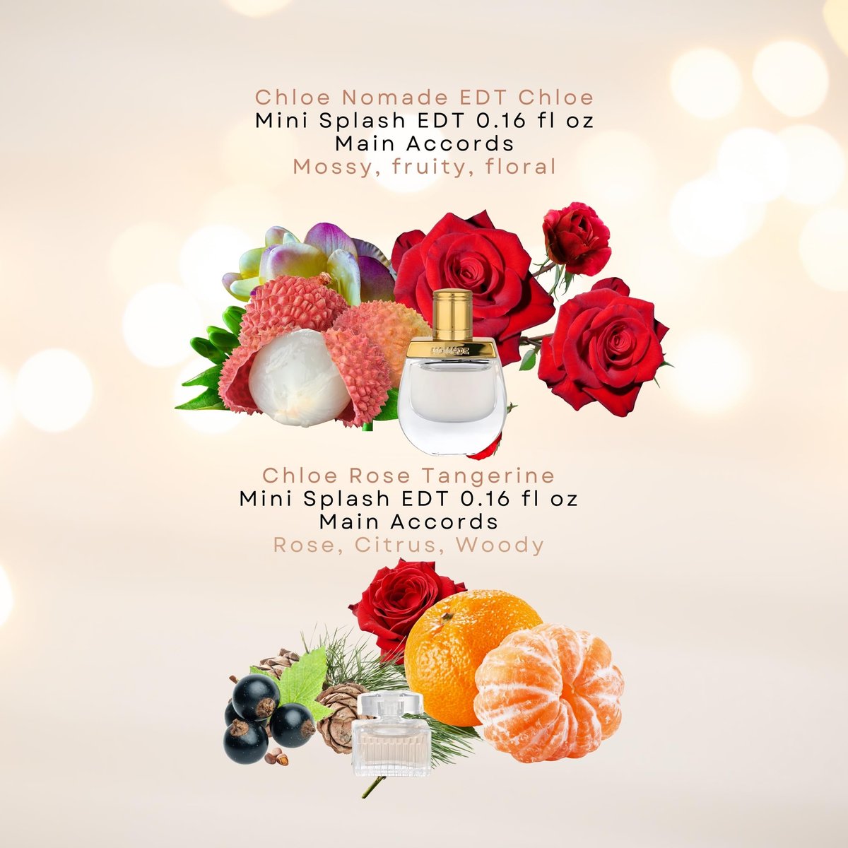 Chloe Perfume for Women Mini Variety Gift Set – 4-Piece Splash Collection, 0.17 Fl Oz Each Avelisse
