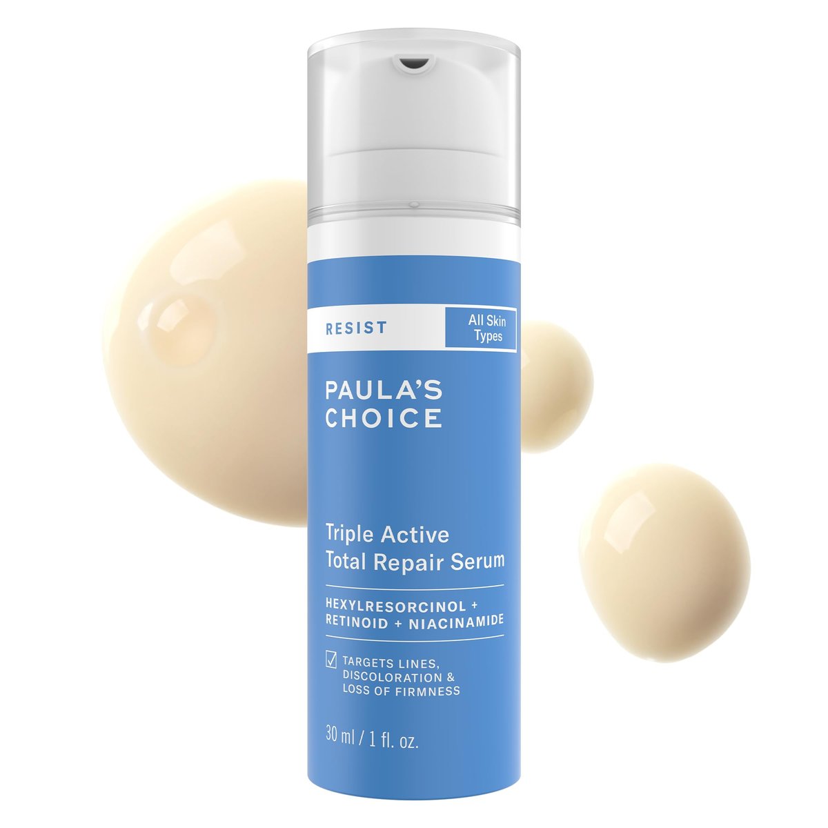 Paula's Choice RESIST Triple Active Total Repair Serum – 3-in-1 Anti-Aging Serum with Niacinamide & Retinoid for Wrinkles, Dark Spots & Firmness, Fragrance-Free, 1 Fl Oz Avelisse