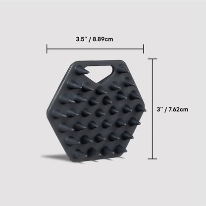 TOOLETRIES Beard Scrubber - Silicone Beard Brush & Exfoliator for Men, Deep Cleans & Unclogs Pores, Ergonomic Handle Design, Removes Beardruff - Charcoal Avelisse