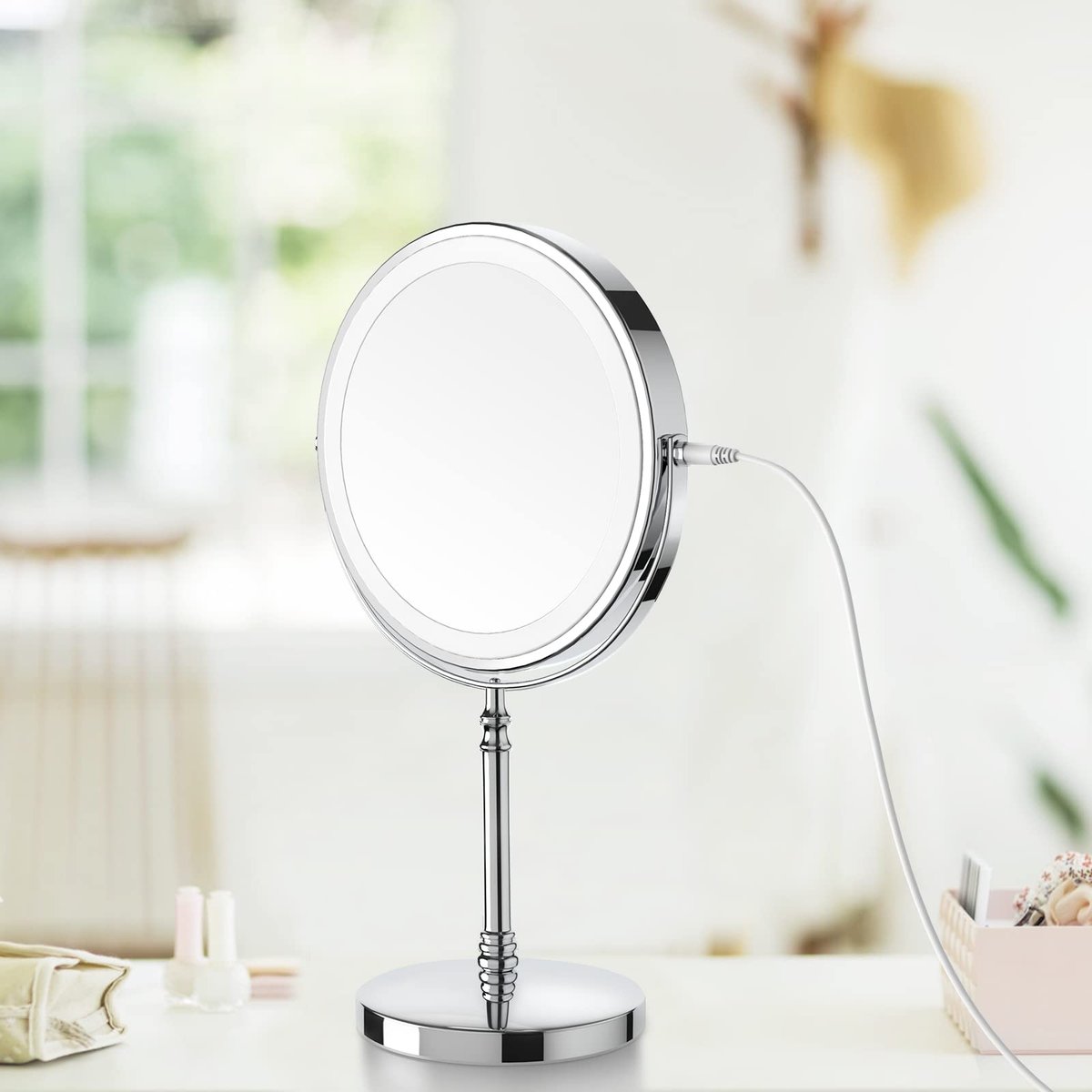 DEIOVWXS Lighted Makeup Mirror Replacement Charging Cable – DC 5.5*2.1mm Switching Connector, 1A, 3.2ft (Compatible with Model MM-M Mirror) - görsel 3