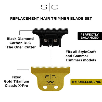 StyleCraft Flex Professional Modular Cordless Hair Trimmer with Super-Torque Motor and 3 Interchangeable Lids Avelisse