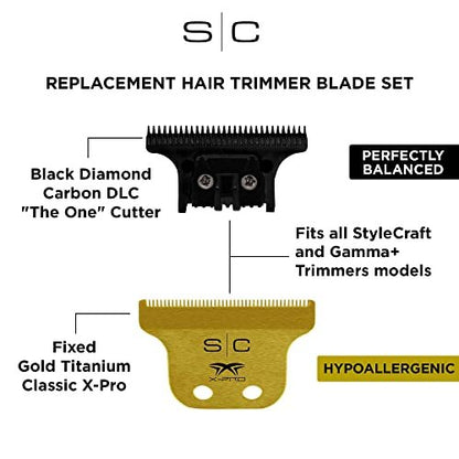 StyleCraft Flex Professional Modular Cordless Hair Trimmer with Super-Torque Motor and 3 Interchangeable Lids Avelisse