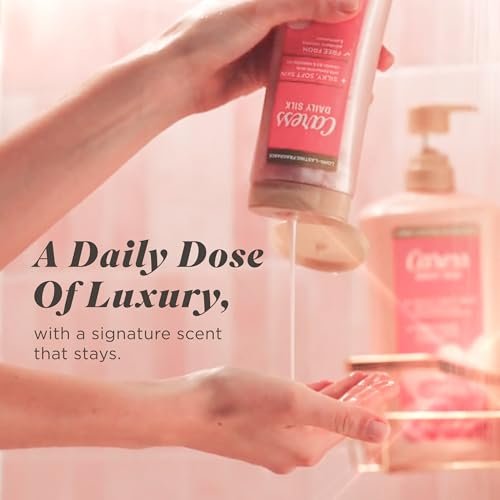 Caress Daily Silk Body Wash White Peach & Orange Blossom, 20 fl oz (4-Pack) - Moisturizing Shower Gel for Silky Soft Skin Avelisse