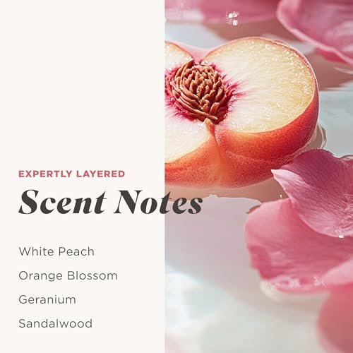 Caress Daily Silk Body Wash White Peach & Orange Blossom, 20 fl oz (4-Pack) - Moisturizing Shower Gel for Silky Soft Skin Avelisse