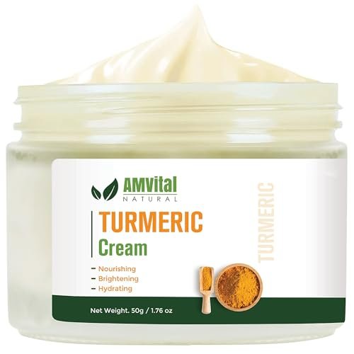 AMVital Turmeric Cream - Natural Face Moisturizer with Turmeric & Plant-Based Ingredients for All Skin Types, Lightweight & Smooth - görsel 2