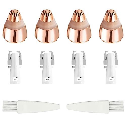 4 Pack Replacement Heads for Flawless Hair Remover with 2 Cleaning Brushes – Compatible with Finishing Touch Flawless Facial Hair Remover - görsel 2