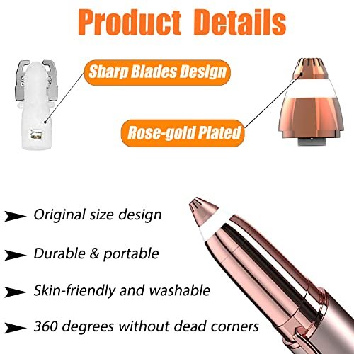 4 Pack Replacement Heads for Flawless Hair Remover with 2 Cleaning Brushes – Compatible with Finishing Touch Flawless Facial Hair Remover - görsel 10