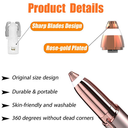 4 Pack Replacement Heads for Flawless Hair Remover with 2 Cleaning Brushes – Compatible with Finishing Touch Flawless Facial Hair Remover