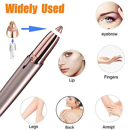 4 Pack Replacement Heads for Flawless Hair Remover with 2 Cleaning Brushes – Compatible with Finishing Touch Flawless Facial Hair Remover