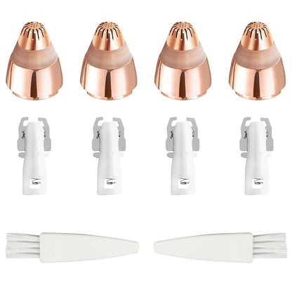 4 Pack Replacement Heads for Flawless Hair Remover with 2 Cleaning Brushes – Compatible with Finishing Touch Flawless Facial Hair Remover