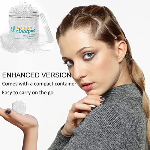 Clear Hair Elastics – 2000pcs Mini Rubber – Versatile for All Hair Types: Perfect for thin, fine, thick, curly, or – Image 4