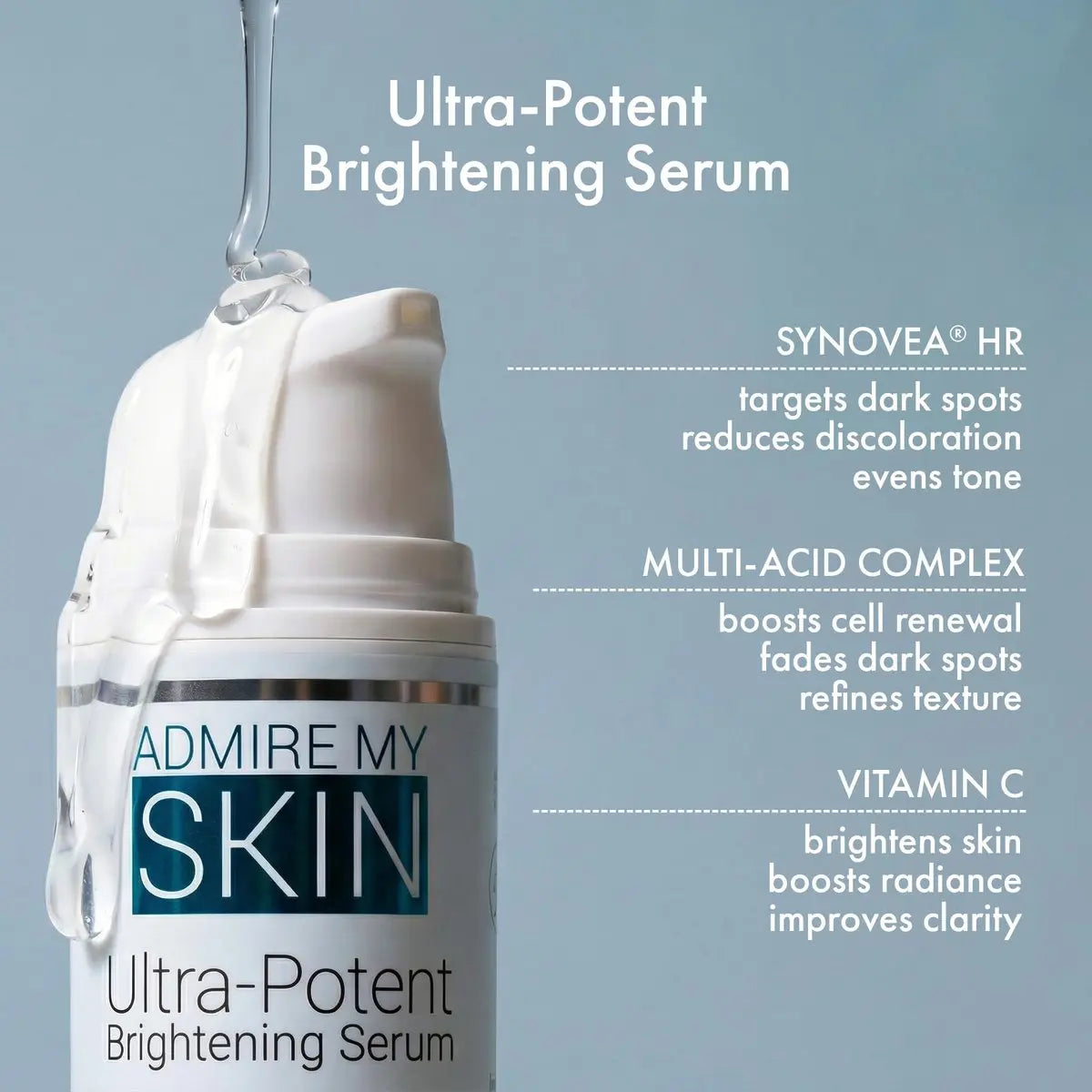 Admire My Skin Dark Spot Corrector Remover for Face - Brightening Discoloration Correcting Serum with Kojic Acid and Azelaic Acid for Melasma and Sun Spots 1oz Avelisse