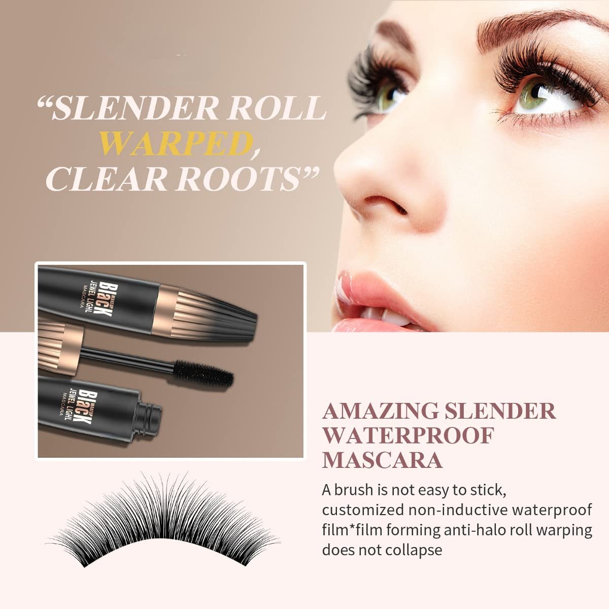 4D Silk Fiber Lash Mascara - Waterproof Volume & Length Mascara for Sensitive Eyes Avelisse