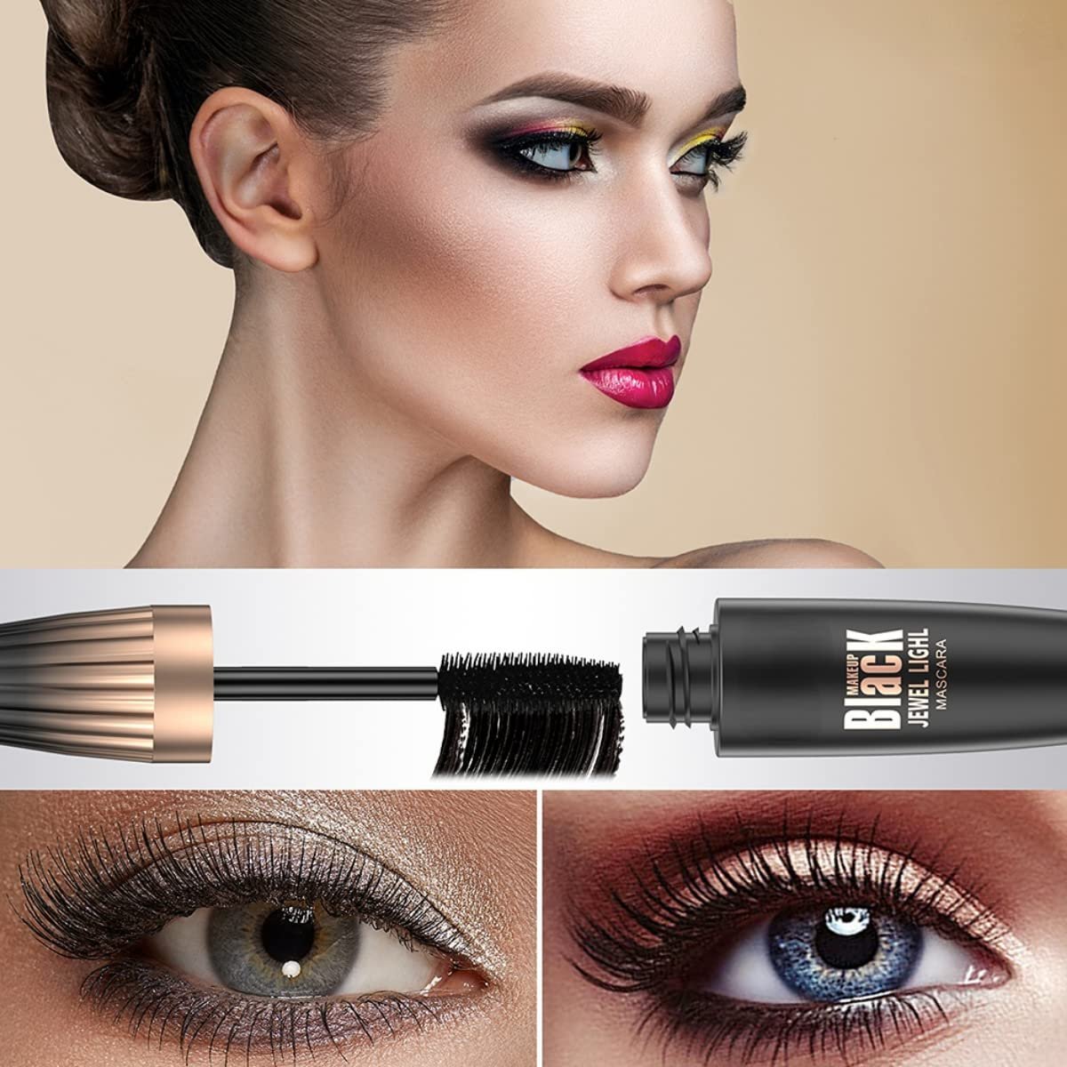 4D Silk Fiber Lash Mascara - Waterproof Volume & Length Mascara for Sensitive Eyes Avelisse