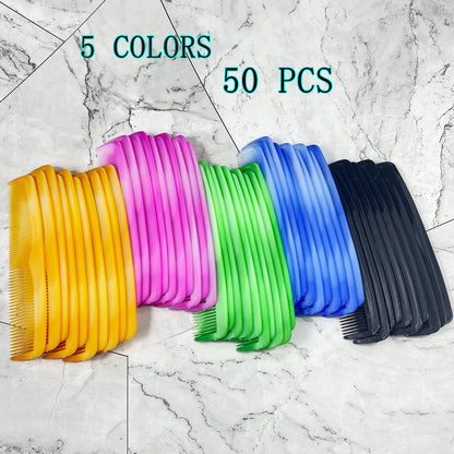 zYoung 50 Pcs Hair Combs Set - Fine Plastic Pocket Combs for Women and Men