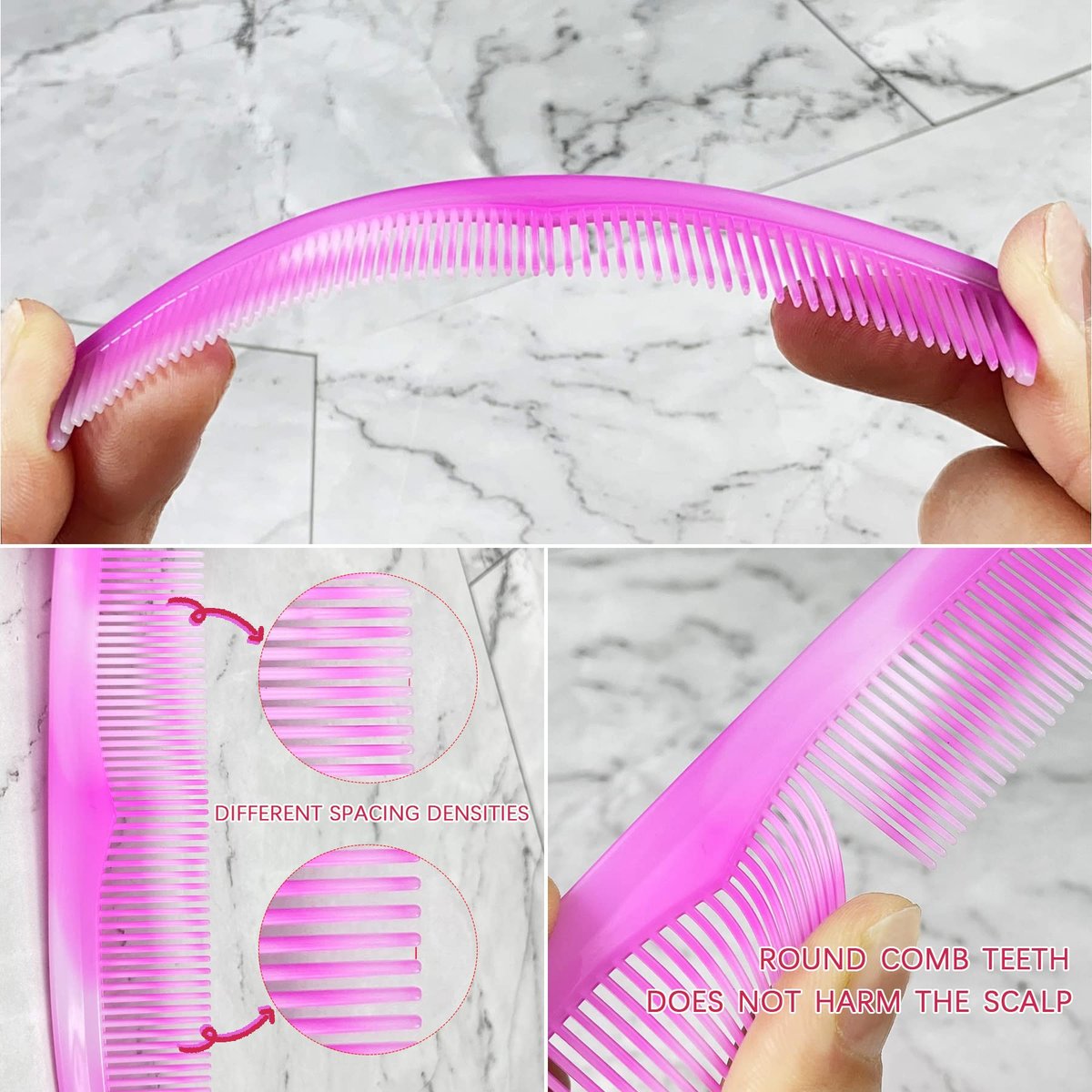 zYoung 50 Pcs Hair Combs Set - Fine Plastic Pocket Combs for Women and Men - görsel 7