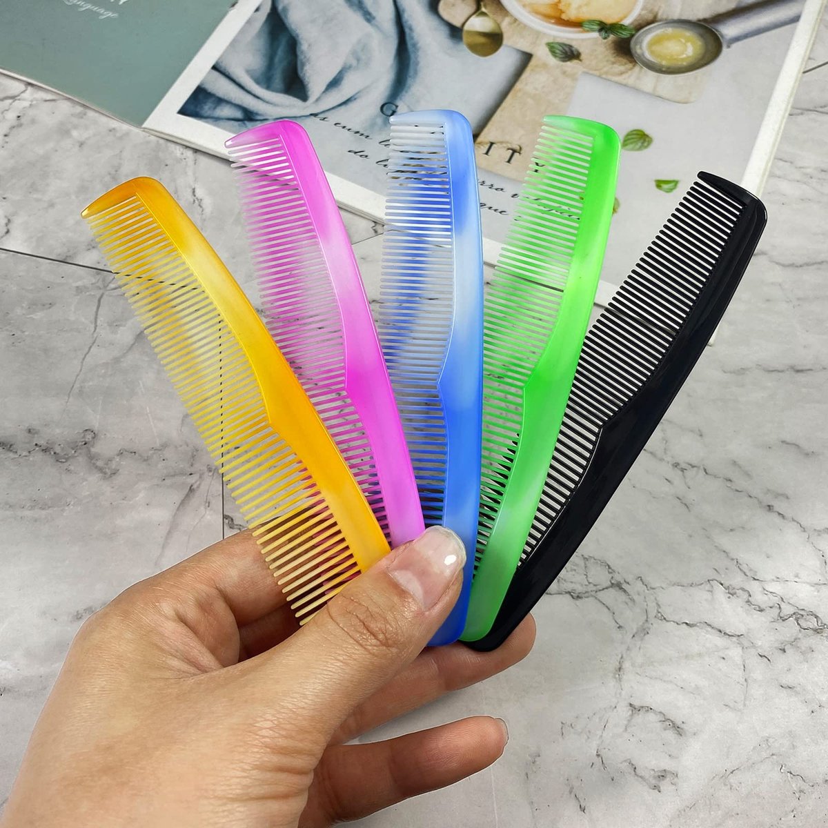 zYoung 50 Pcs Hair Combs Set - Fine Plastic Pocket Combs for Women and Men - görsel 9