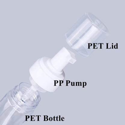 2-Pack 200ml/7oz Foaming Pump Bottle Dispenser - Transparent Empty Spray Bottles for Hand Soap, Dish Soap & More - Ombre Plastic