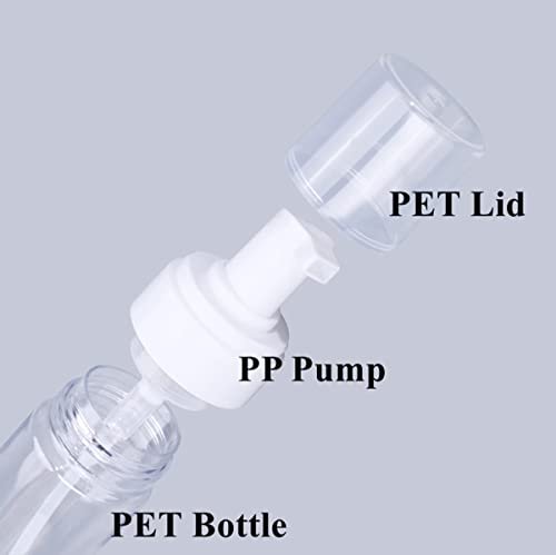2-Pack 200ml/7oz Foaming Pump Bottle Dispenser - Transparent Empty Spray Bottles for Hand Soap, Dish Soap & More - Ombre Plastic - görsel 10