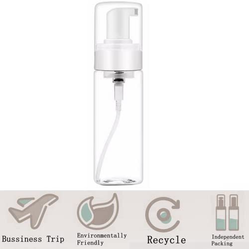2-Pack 200ml/7oz Foaming Pump Bottle Dispenser - Transparent Empty Spray Bottles for Hand Soap, Dish Soap & More - Ombre Plastic - görsel 8