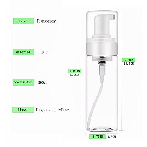 2-Pack 200ml/7oz Foaming Pump Bottle Dispenser - Transparent Empty Spray Bottles for Hand Soap, Dish Soap & More - Ombre Plastic - görsel 4