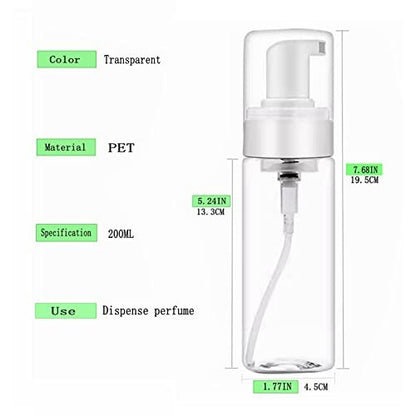 2-Pack 200ml/7oz Foaming Pump Bottle Dispenser - Transparent Empty Spray Bottles for Hand Soap, Dish Soap & More - Ombre Plastic