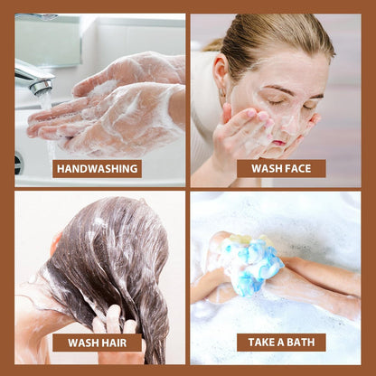 Fallopia Multiflora Shampoo Bar 3-Pack for Black & Thick Hair - He Shou Wu Shampoo Soap, Deeply Cleanses Scalp & Hair, Promotes Growth, Prevents Hair Loss