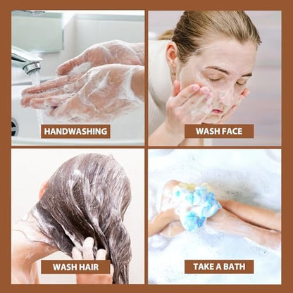 Fallopia Multiflora Shampoo Bar 3-Pack for Black & Thick Hair - He Shou Wu Shampoo Soap, Deeply Cleanses Scalp & Hair, Promotes Growth, Prevents Hair Loss