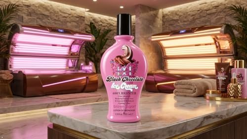 Brown Sugar Double Dark Black Chocolate Ice Cream 400X Tanning Lotion - Advanced Bronzer for Indoor/Outdoor Tanning, 7.5 oz - görsel 6