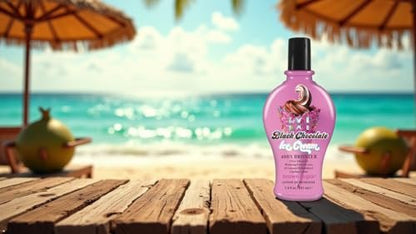 Brown Sugar Double Dark Black Chocolate Ice Cream 400X Tanning Lotion - Advanced Bronzer for Indoor/Outdoor Tanning, 7.5 oz